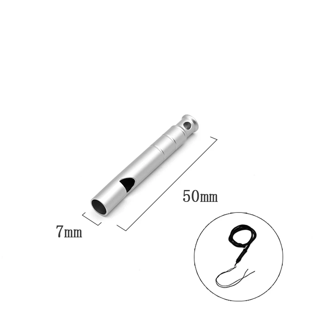 Ultralight Titanium Emergency Whistle with Cord Outdoor Survival Camping Hiking Exploring Camping Whistle