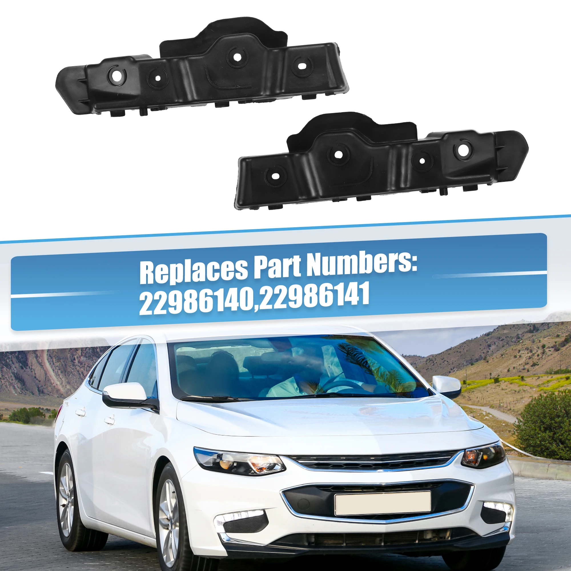 X Autohaux 1 Pair Front Bumper Mounting Support Bracket No.22986140 for Chevrolet Malibu 2013-2015 for Chevrolet Malibu Limited