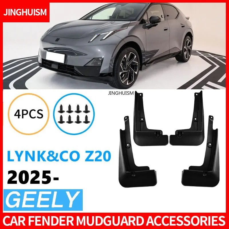 Auto Mudguards Fenders For Geely LYNK&CO Z20 2025 Black ABS Exterior Car Accessories Tire For Protection Vehicle Decor Parts