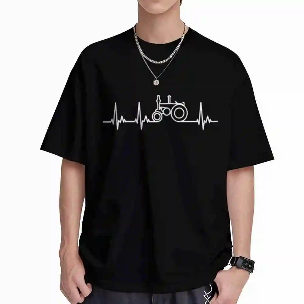 Lanz Bulldog Glow Head Tractor Oldtimer Heartbeat Short Sleeve Tee 100% Cotton T-Shirt