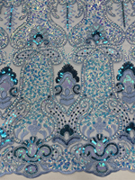 African Lace Fabric Pure Water Soluble Lace 2025 Latest Designed Guipure Lace With Sequins For High Quality Dress Sewing