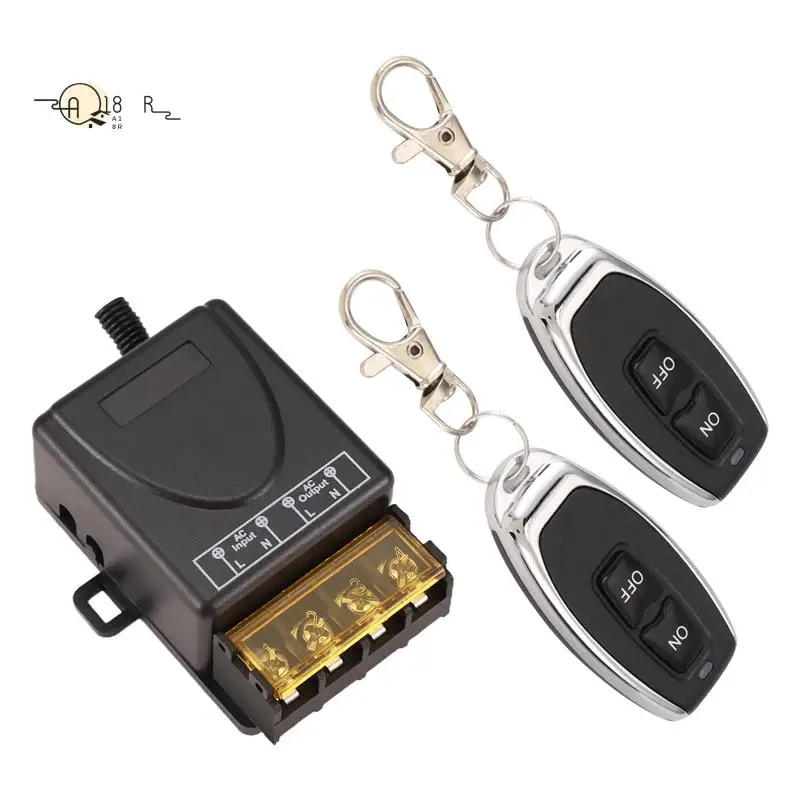 

A18R -AC 220V 30A 1CH 433Mhz Wireless Remote Control Switch RF Relay Receiver + On/Off Transmitter For Electric Appliance Lamp