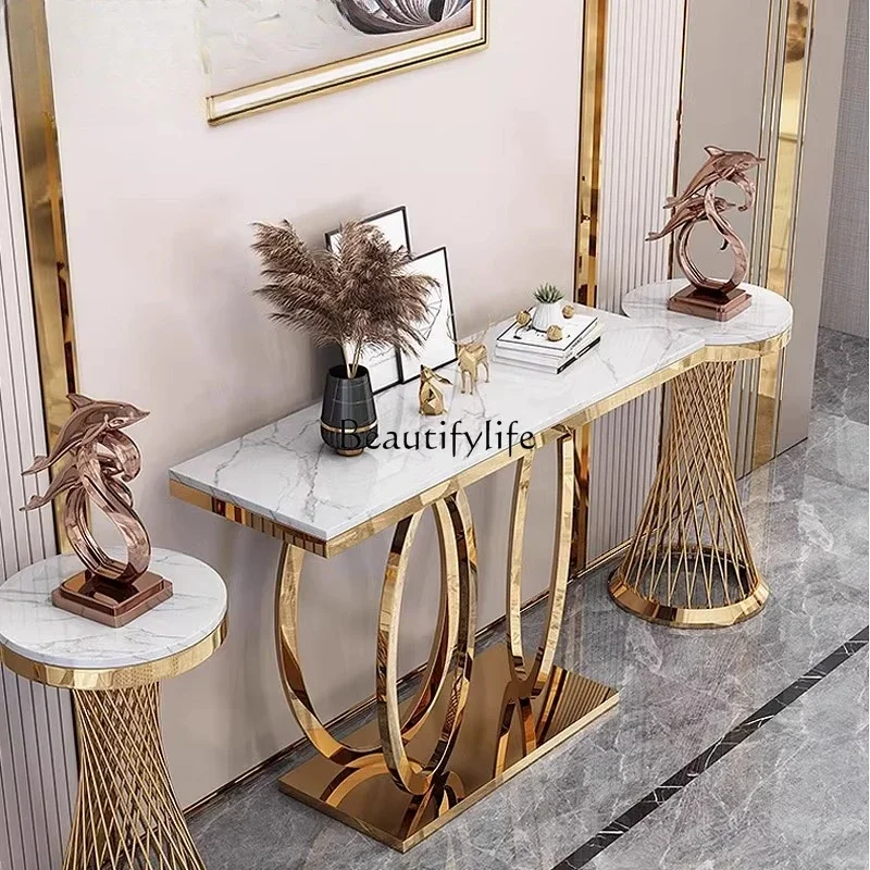 

ld14 Italian minimalist entrance table, living room, modern light luxury wall decoration entrance table