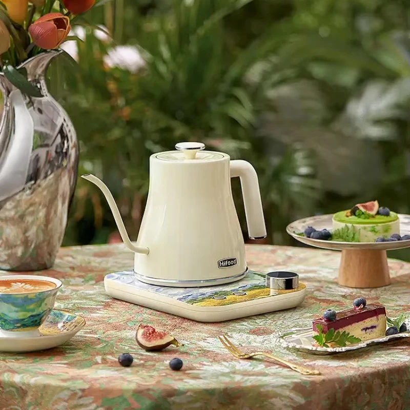 

Pink Electric Kettle Coffee Electric Kettle Stainless Steel Long Mouth Tea Making Intelligent Temperature Control Mini Hervidor