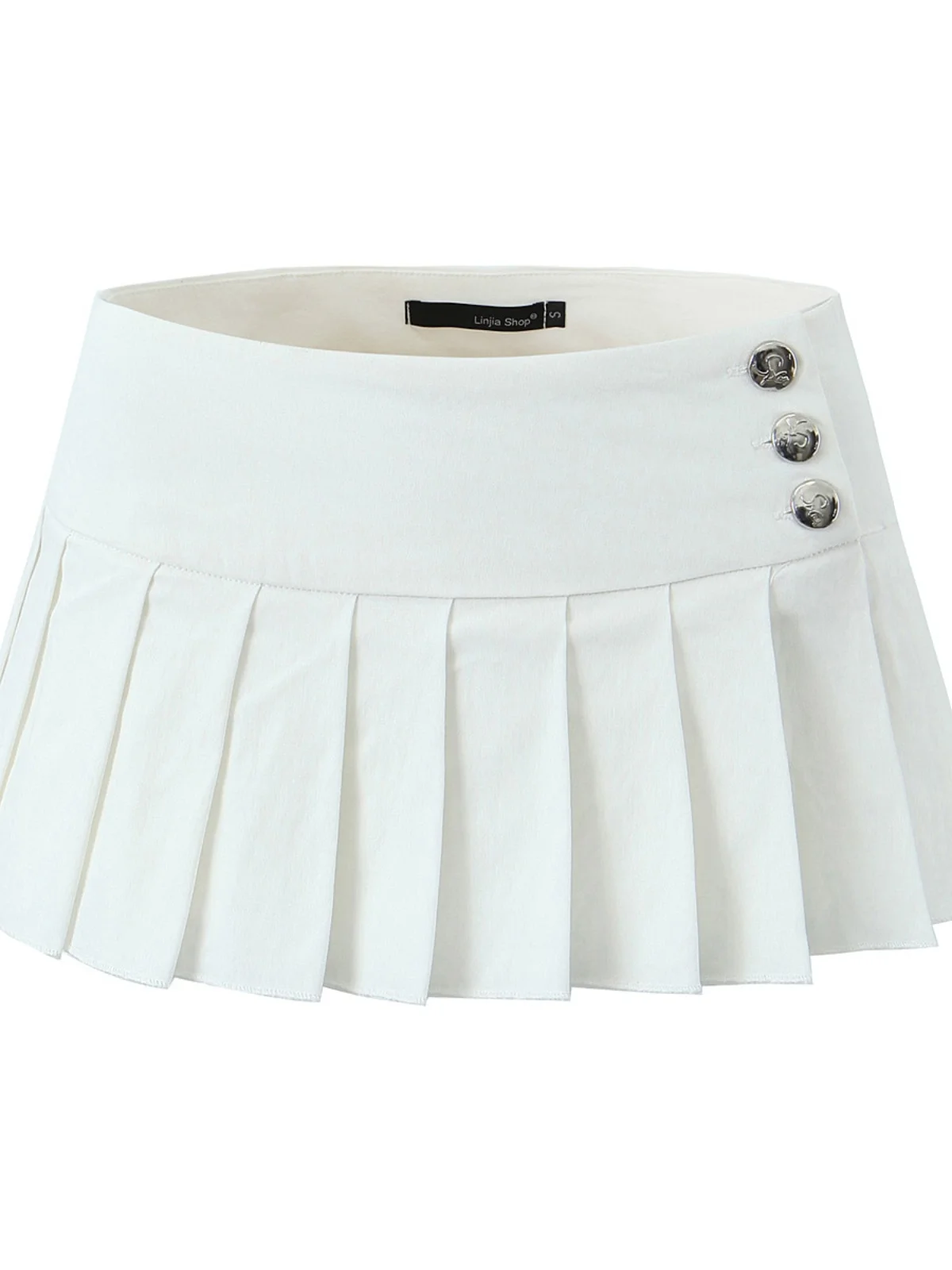 Sexy Low Waist Pleated Skirt Double Layer Anti-Light Bla White ort Skirt orts Skirt Hot Girl Street Sle Pure Color