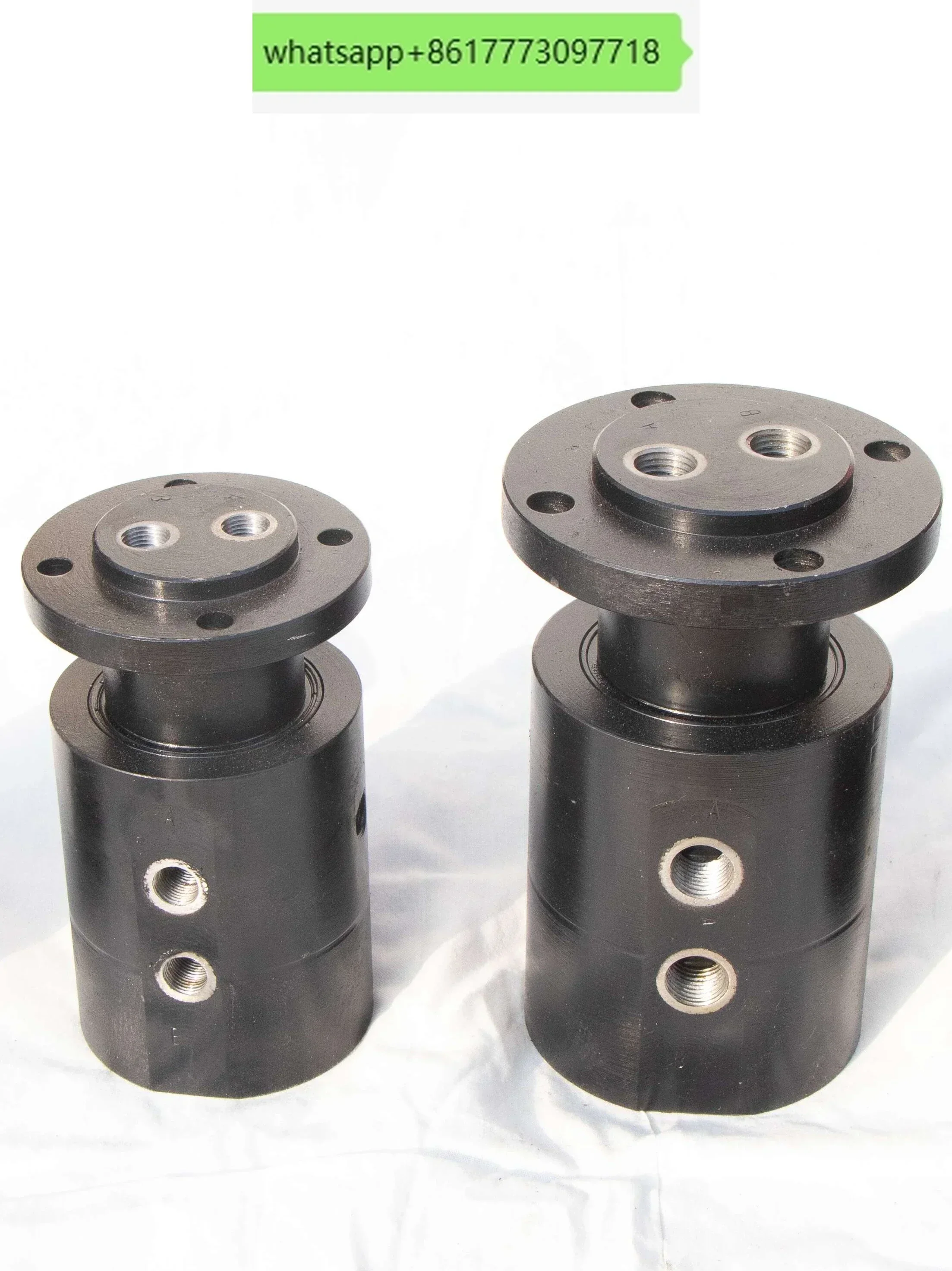 Two pneumatic rotary joints, hydraulic oil pipe  joint, 2-way 360 central  dual channel  joint