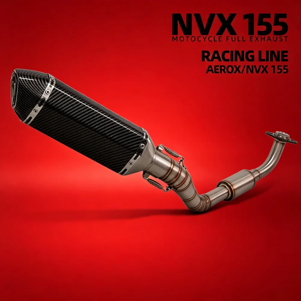 NVX155 Exhaust System For Yamaha AEROX155 NVX AEROX 2016-2026 Motorcycle Escape Kit Headers Tube 370mm Muffler with DB Killer