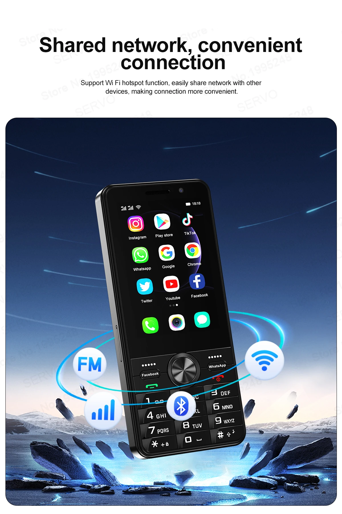 SERVO F24 PRO 4G Android Smart Phone 3.5" HD Screen MTK6737 2GB+16GB WIFI GPS Dual Camera Play Store Mobile Phone 2500mAh TYPE-C