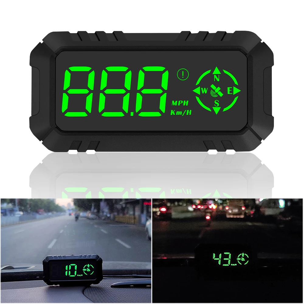 

Automotive GPS Gauge Head-Up Display Car Electronics HUD Projector Display Digital Car Speedometer Tachometer for All Cars