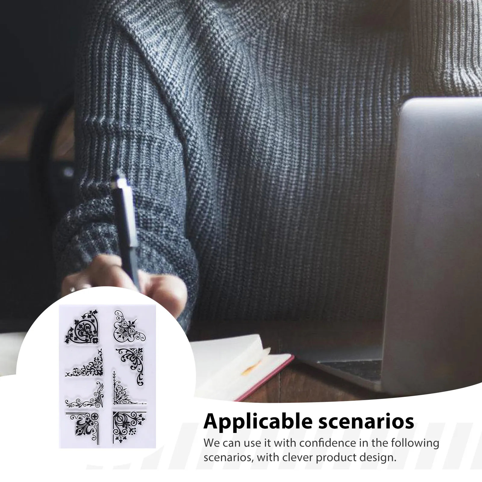 طوابع سيليكون شفافة على الطراز العتيق، ختم سيليكون قديم الطراز للاستخدام المكتبي، وأختام اليوميات، وصياغة الديكور #2