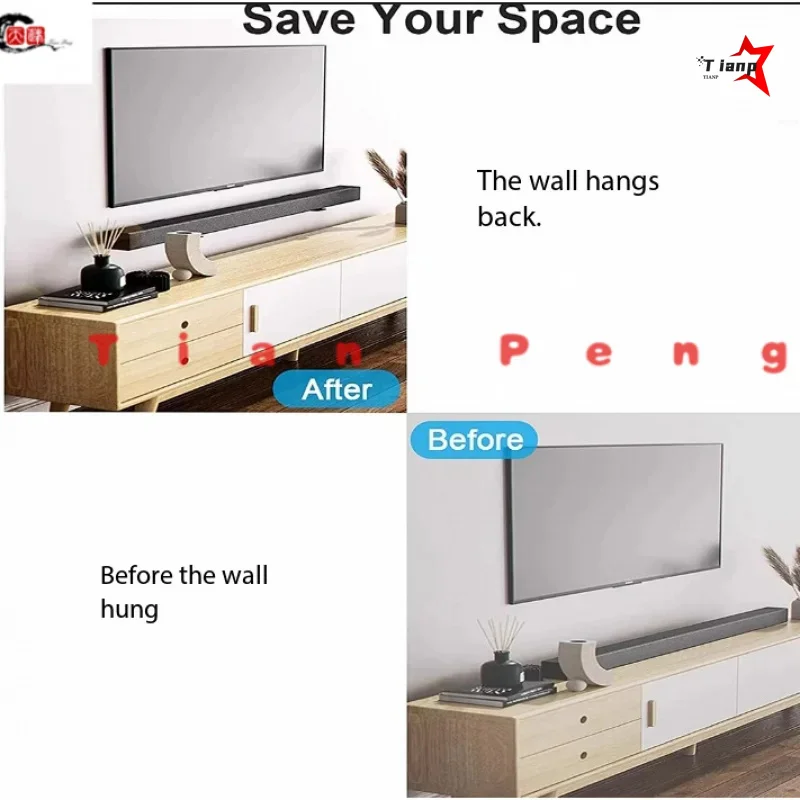 Premium Anti-Shake Rustproof Wall Mount Holder for JBL STV330/STV550/STV880 Soundbar Load-Bearing Professional Audio Support Rac