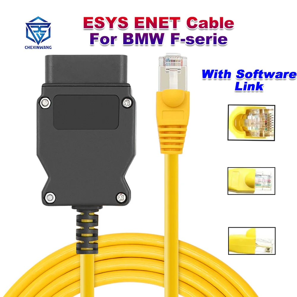 

ESYS ENET Cable For BMW F-serie Refresh Hidden Data E-SYS ICOM Coding ECU Programmer OBD OBD2 Scanner Car Diagnostic Auto Tool