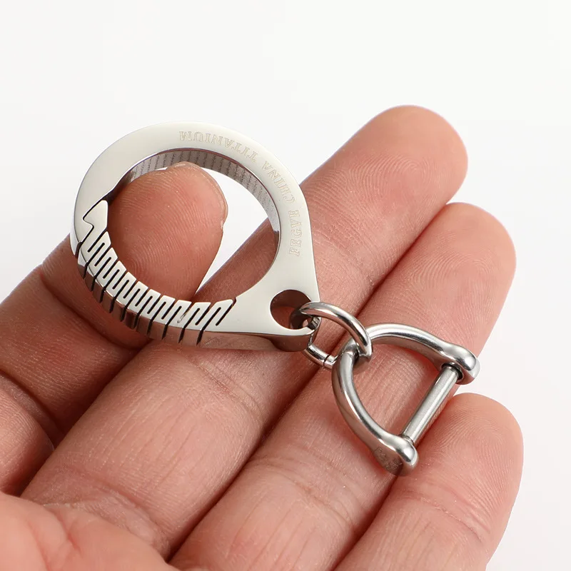 

Luxury TC4 Titanium Car Keychain For Men-Lightweight Waterdrop Design With Stainless Steel Ring, Durable High-End Key Holder