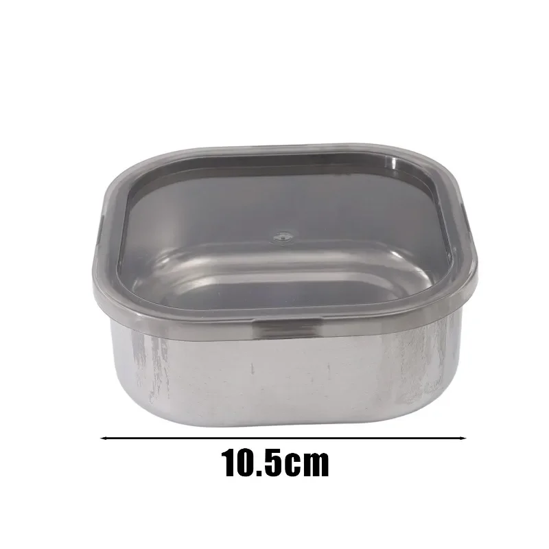 Stainless Steel Food Storage Box Portable Vegetable Fruit Sealed Preservation Box Refrigerator Food Grade Frozen Meat Organizer