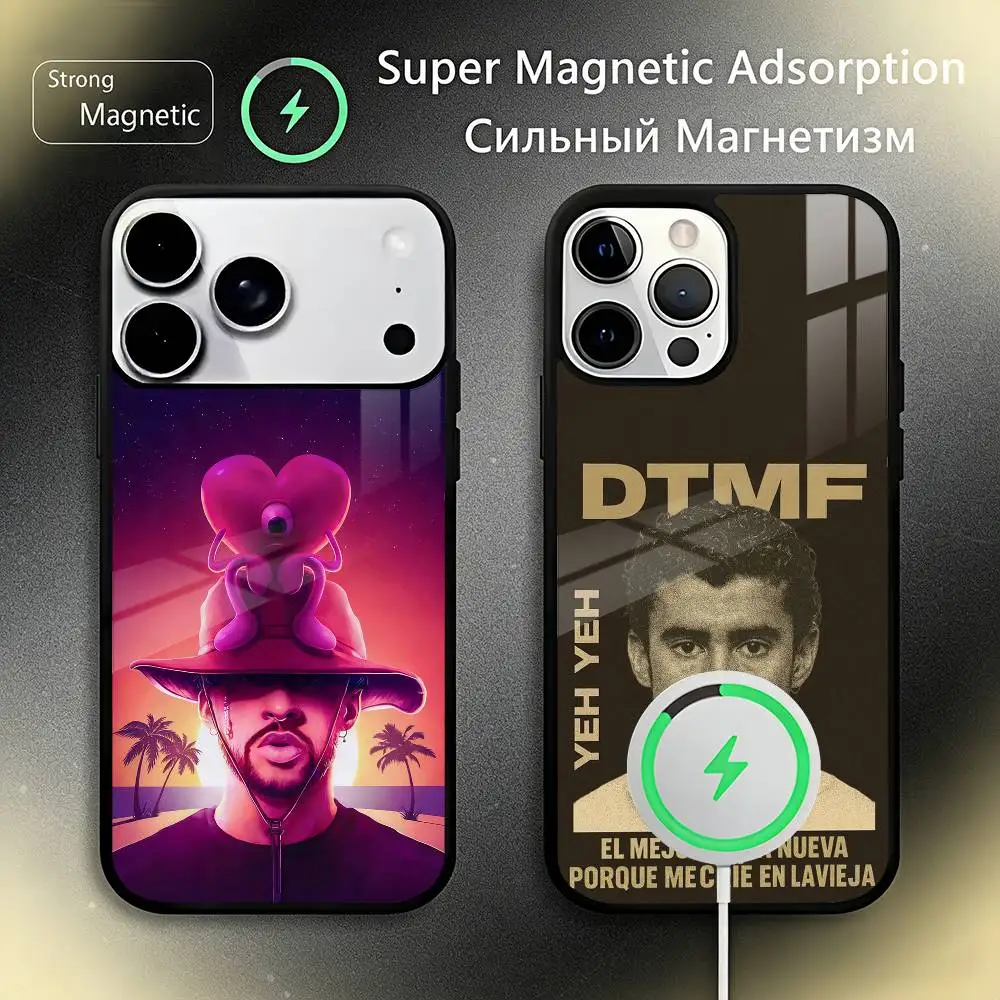 

D-DtMF Bad B-Bunny Phone Case For iPhone17,16,15,14,13,12,11 Plus,Pro Max, New Magnetic Wireless Charging