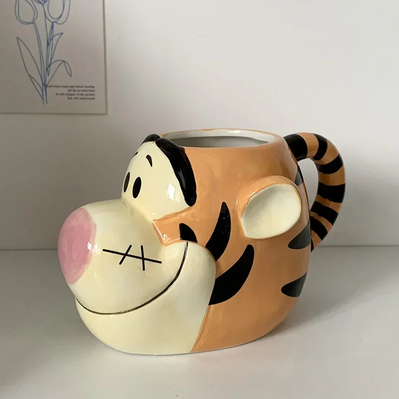 400ml Disney Anime Winnie The Pooh Tigger Figure 3D Mug Desktop Model Ornaments Home Decoration Cute Coffee Cup Kids Gifts Toy