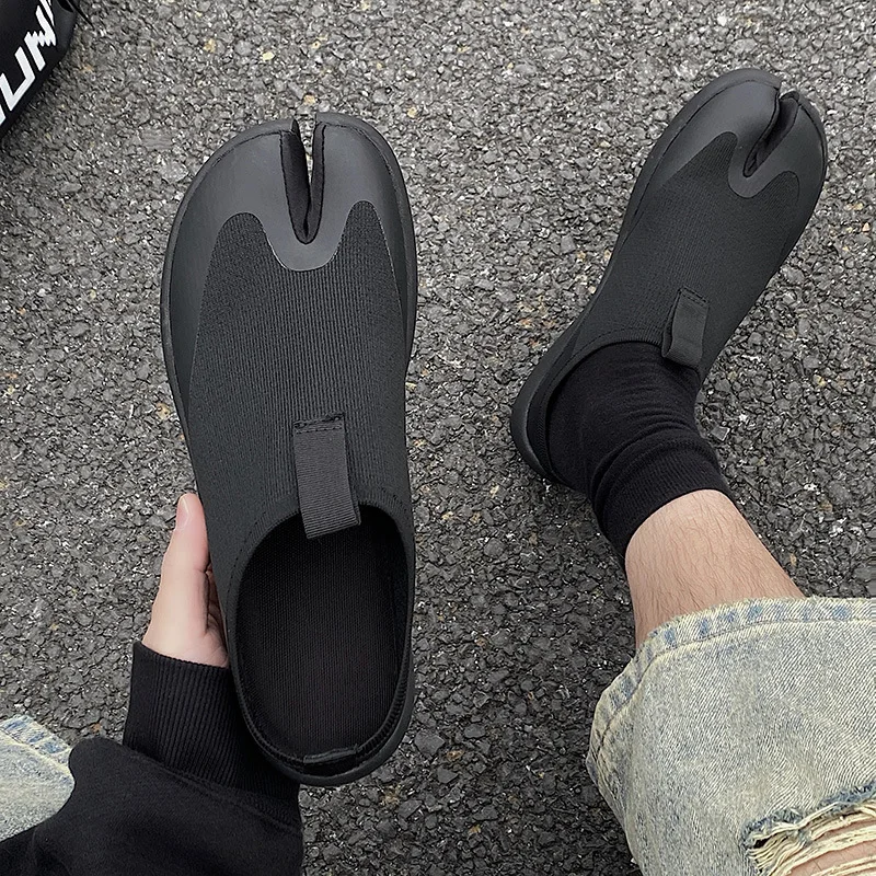 

Tabi Shoes For Men's Women New Summer Breathable Knitted Design Split Toe Mules Shoes Casual Flat Bottom Ultra Light Soft Bottom