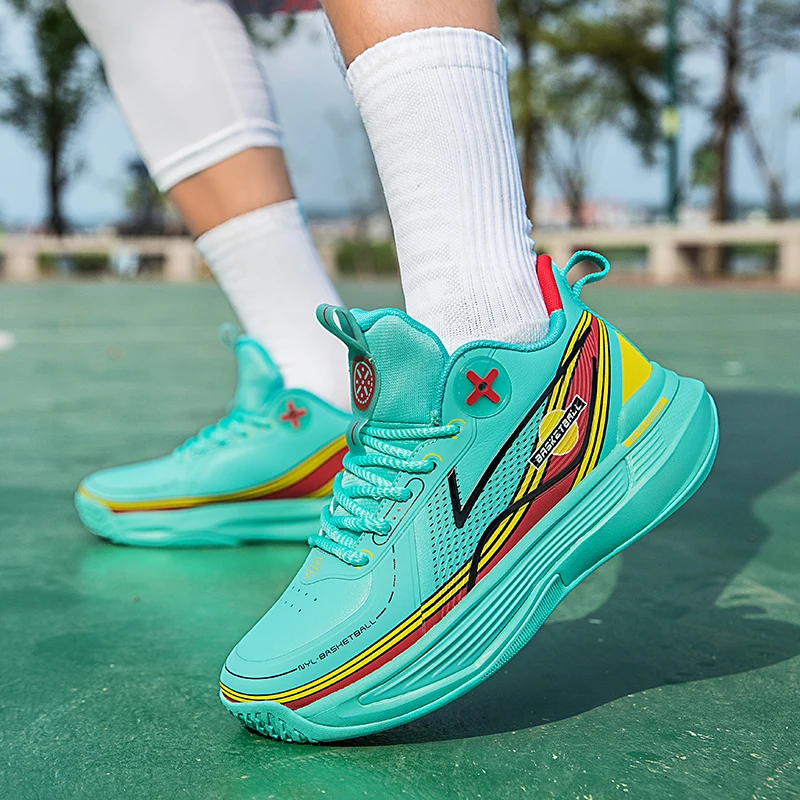 Basketbalschoenen voor heren Ademende demping Antislip Draagbare hardloopschoenen Gymtraining Atletische basketbalsneakers voor dames