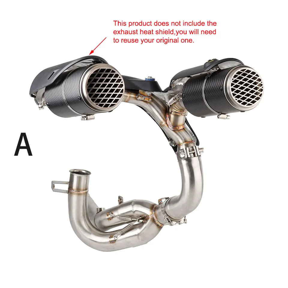 Motorcycle exhaust system panigale v2 exhaust link pipe with muffler For Ducati panigale v2 / s e5+ 2025+ panigale v2s muffler