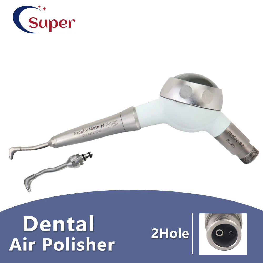 Dental Air Polisher Prophy‑Mate N Air Flow Handpiece 2 /4Hole Teeth Polishing Stain Removal Prophy Jet For Dental Clinic