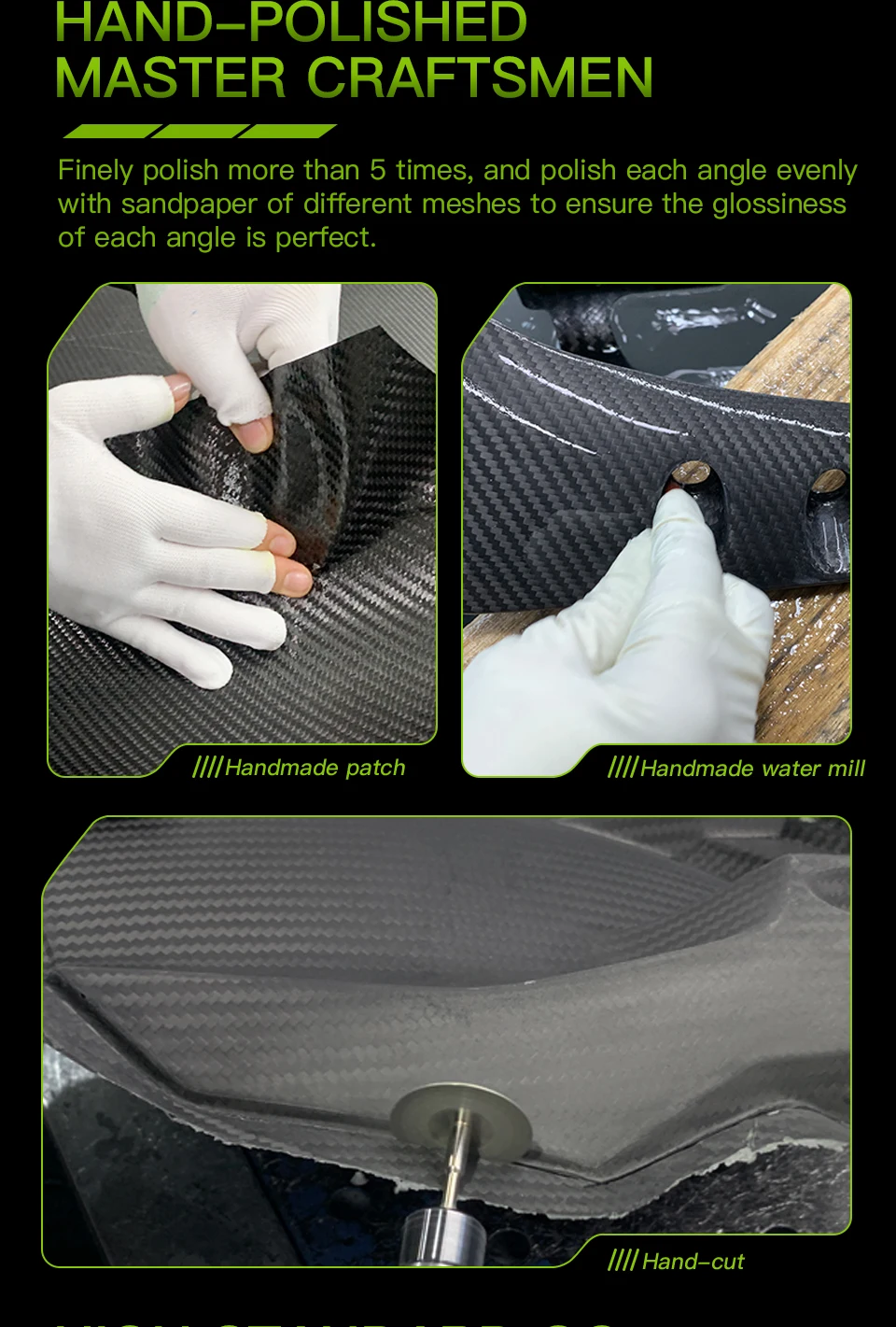 Für KAWASAKI Ninja H2 Carbon Faser Zubehör Lokomotive Kopf Hinten Flügel Turbo Rohr Kraftstoff Tank Kappe Seite Platte Kit – Detail 14