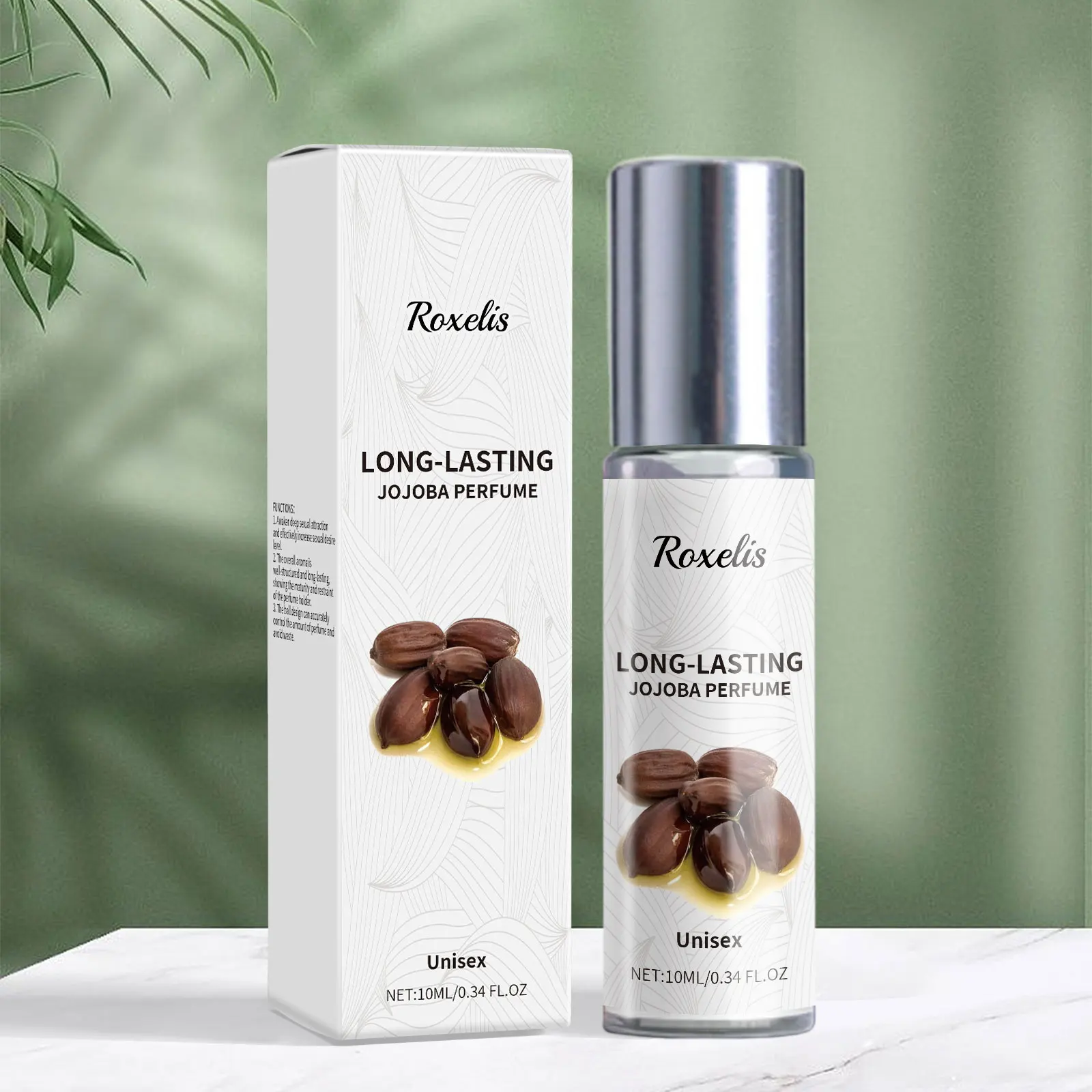 Roxelis Jojoba Perfume Oil Jojoba Oil Perfume Roll-on Cologne Long Lasting Fragrance Fresh Fragrance Eau de Toilette