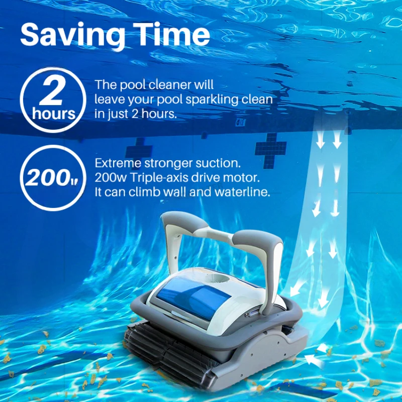 Optional Usage 2 Large-volume Filter Basket Wall Climbing Swimming Pool Cleaner Robot