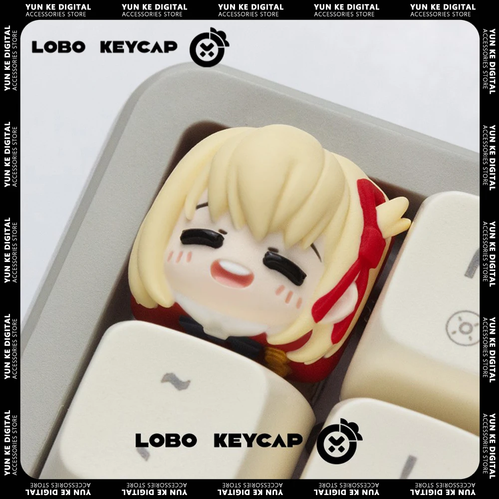 Lycoris Recoil！Keycaps Hand-made Resin Keycap Mechanical Keyboard Keycaps Animation Cute Customized Gaming Accessories Gifts