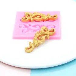 European Vintage Baroque Relief Silicone Fondant Lace Mold Gumpaste Chocolate Clay Candy Moulds Cake Border Decorating Tools