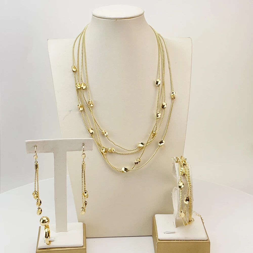 Brazilian Jewelry Sets Beautiful Simple Beads Jewelry Bridal Jewelry for Women Wedding Gift FHK29808