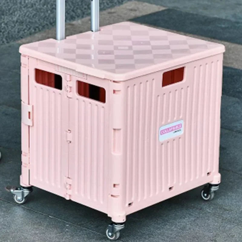 

Home Electric Portable Folding Trolley Storage Box Car Trunk Storage Organizer Supermarket Portable Wheel Shopping Cart