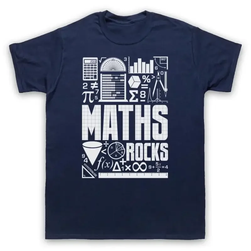 MATHS ROCKS MATH GEEK CHIC NERD MATHEMATICS MATHLETE MENS WOMENS T SHIRT
