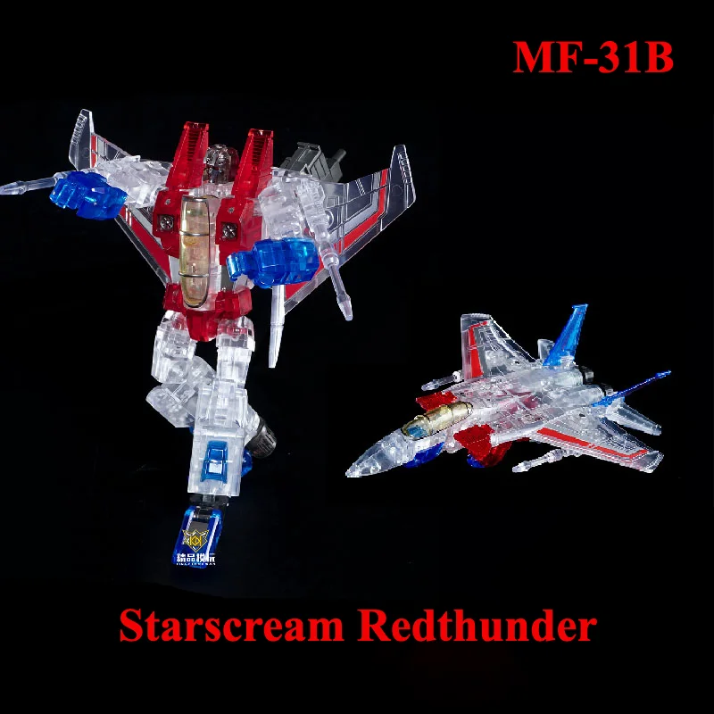 In stock Transformation Toys Robot MechFans Toys MF-31B Starscream Redthunder Transparent version MFT Action Figure toys