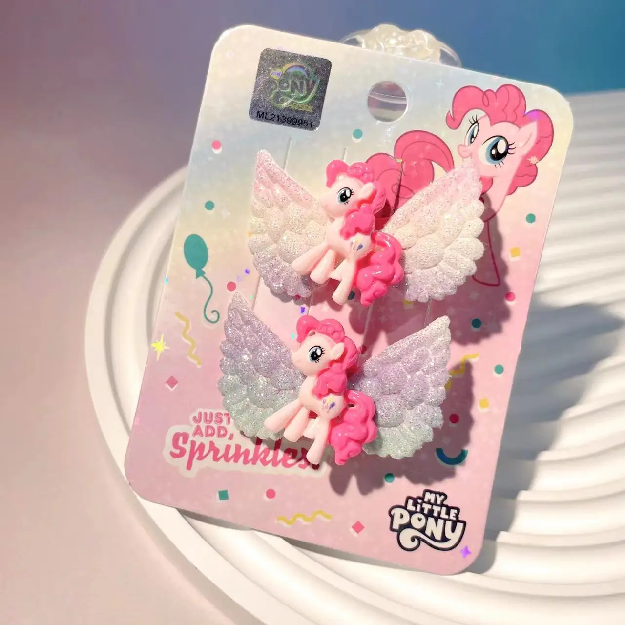 2 個マイリトルポニーヘアピン女の子新アニメユニコーンクリップ子供前髪ボビーピンファッション帽子ヘアアクセサリー子供のギフト