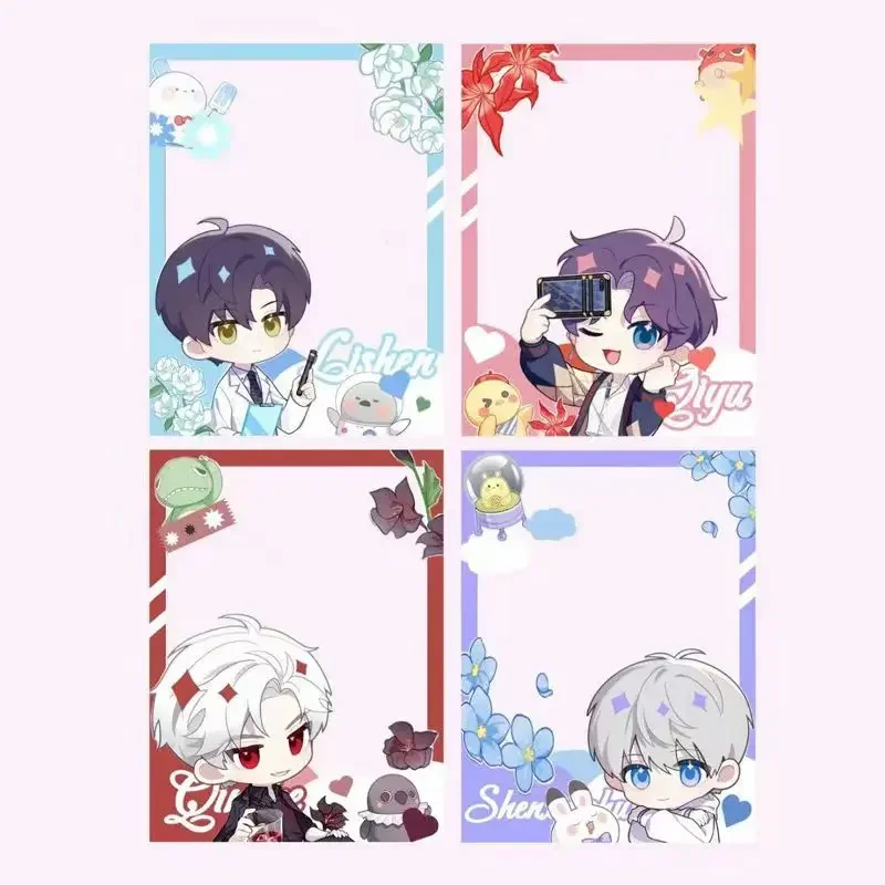 New 4Pcs/Set Game Love and Deepspace Acrylic Card Photo Props Diy Card Anime Peripheral Cute Xavier Zayne Rafayel ralayo Sylus