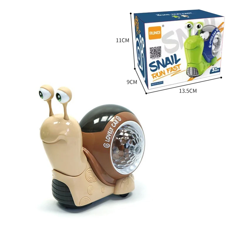 Juguete de Caracol eléctrico para gatear automático, proyección de luz musical, juego interactivo para bebé, mascota electrónica, juguete educativo