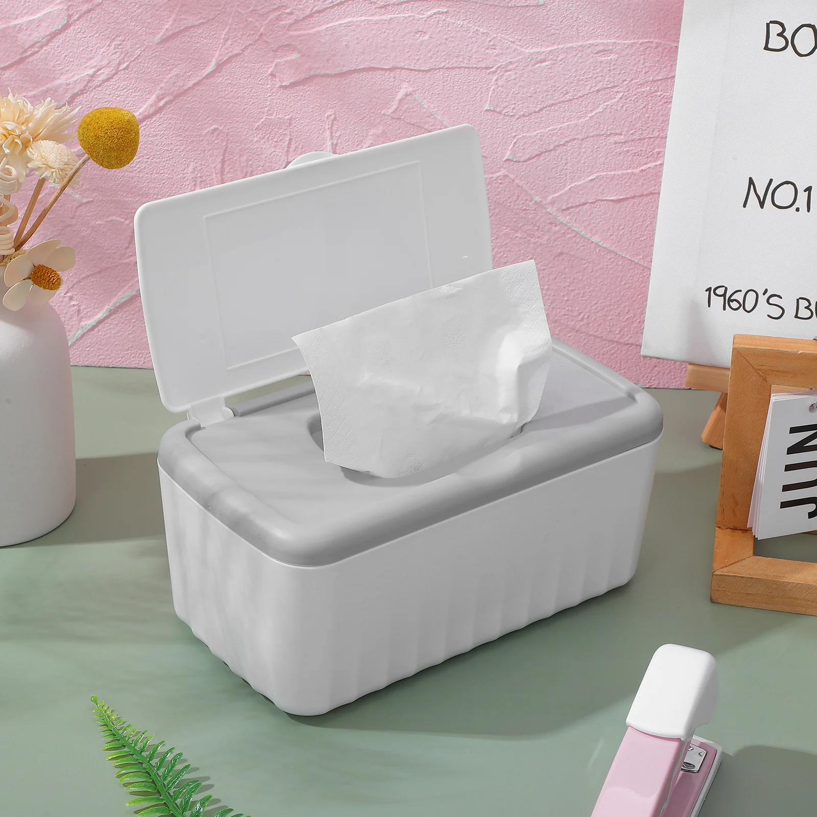 

Creative Wet Tissue Box Large Capacity Plastic Dispenser Pull Out Lid for Baby Wipes Bathroom Wipes Storage Organizer