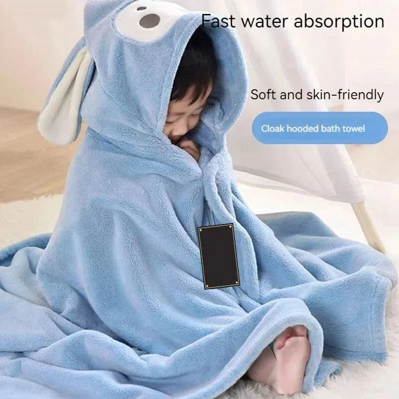 Cartoon Animal Baby Bath Towel Absorbent Fast Drying Without Linting Fluffy Soft Best For Little Baby Winter Children'S Bathrobe