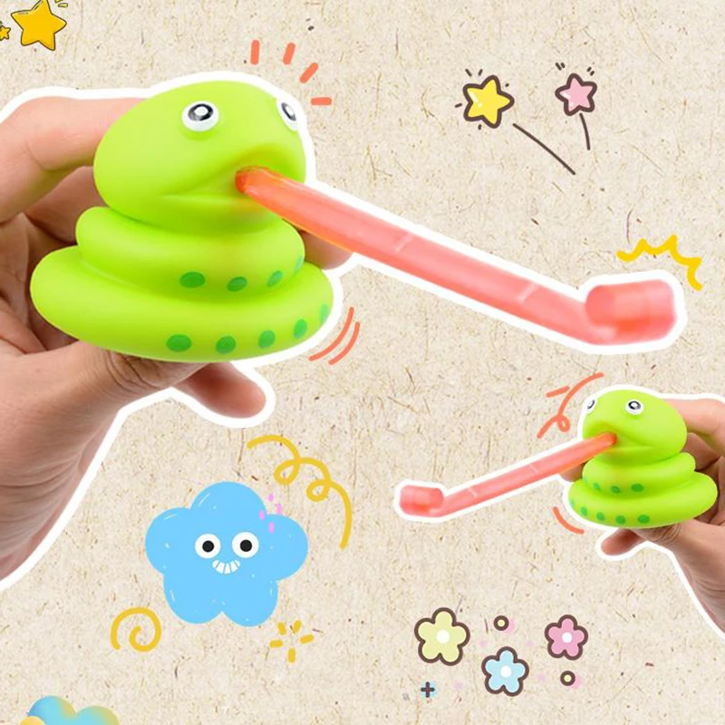 

Детские креативные декомпрессионные игрушки-змеи, щепотка, змея, прилипающая язык, снимающая стресс, игрушки, подарки для детей