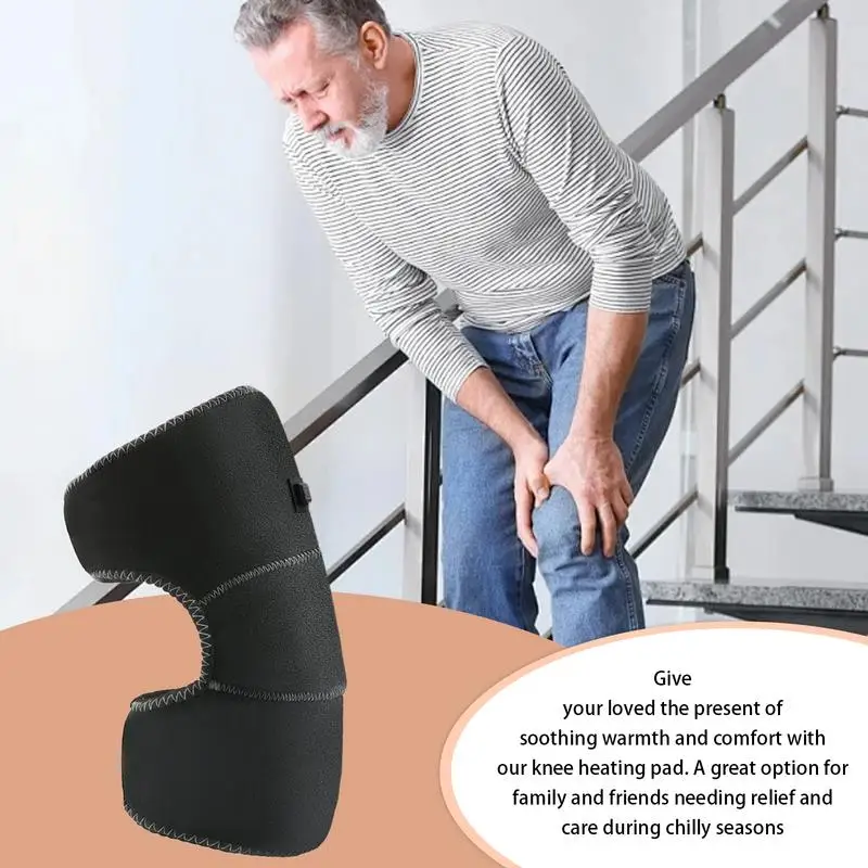 

Knee Brace Wrap Knee Warmer Heated Pad With 3-Step Temp Adjustment Leg Massager Rechargeable Leg Relief Comfort Fit