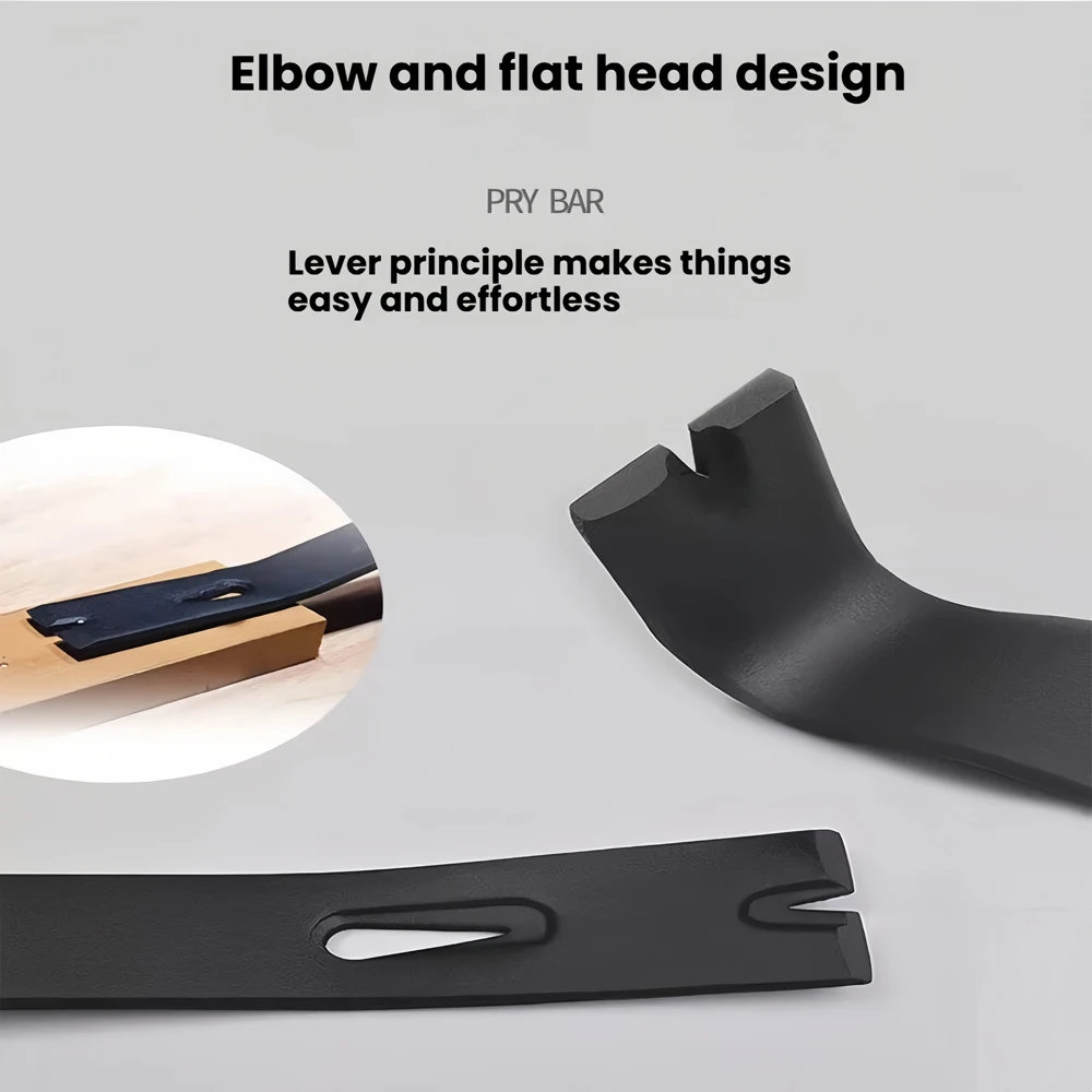 7-Inch Duty Nail Puller Pry Bar, Flat Claw Remover Tool for Carpentry Woodworking Construction Renovation (177mm)