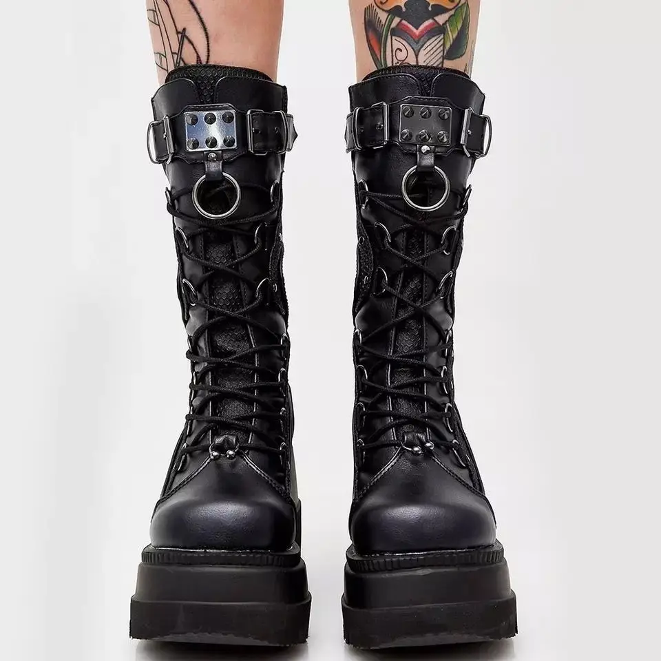 9cm animation shoes cosplay boots small men thick soled Lace up boots anime shoes women cosplay boots Classic cos height shoes