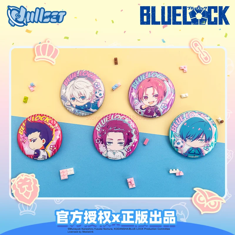 2025 Nuova vendita Blue Prison Q Edition Simpatico distintivo per acquerello Anime Blue Lock Collezione ufficiale Valley Collezione ufficiale Giocattoli Regali di Natale