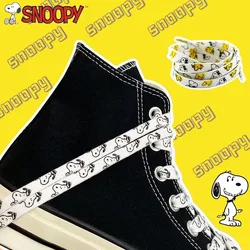 Kawaii Snoopy Shoelaces Women's Shoe Laces Boy Girls High-top Canvas Sports Colorful Print Shoelaces Accessories Decor Gifts