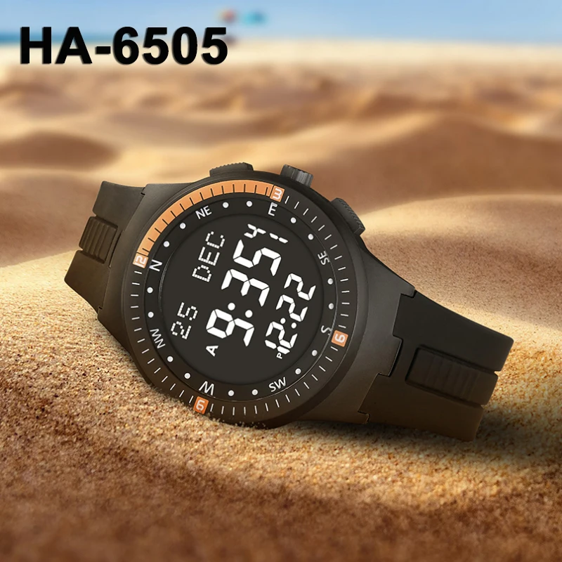 HA-6505 Al Harameen Muslim Azan Watch for Prayer with Qibla Compass Adhan Alarm Hijri Islamic Fajr Time Wristwatch