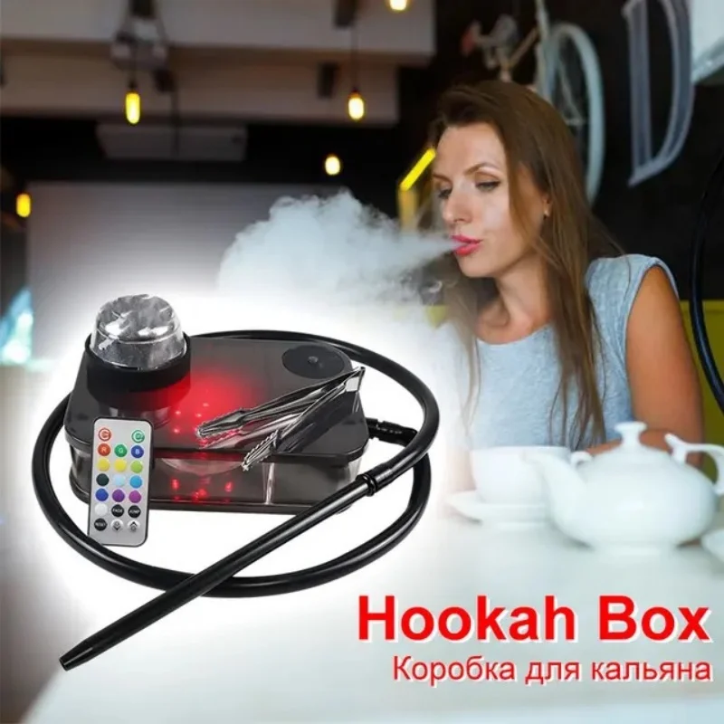 

Book Style Hookah Shisha Set with Tobacco Bowl Hose Charcoal Cigarette Holder Narguile Complete Smoking Grass Pipe Accessories