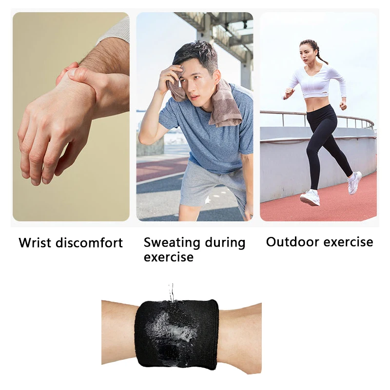 1Pcs Sweatband Sports Wristband for Men & Women,Cotton Cloth Sweatband for Tennis,Basketball,Football,Running,Gym,Working Out