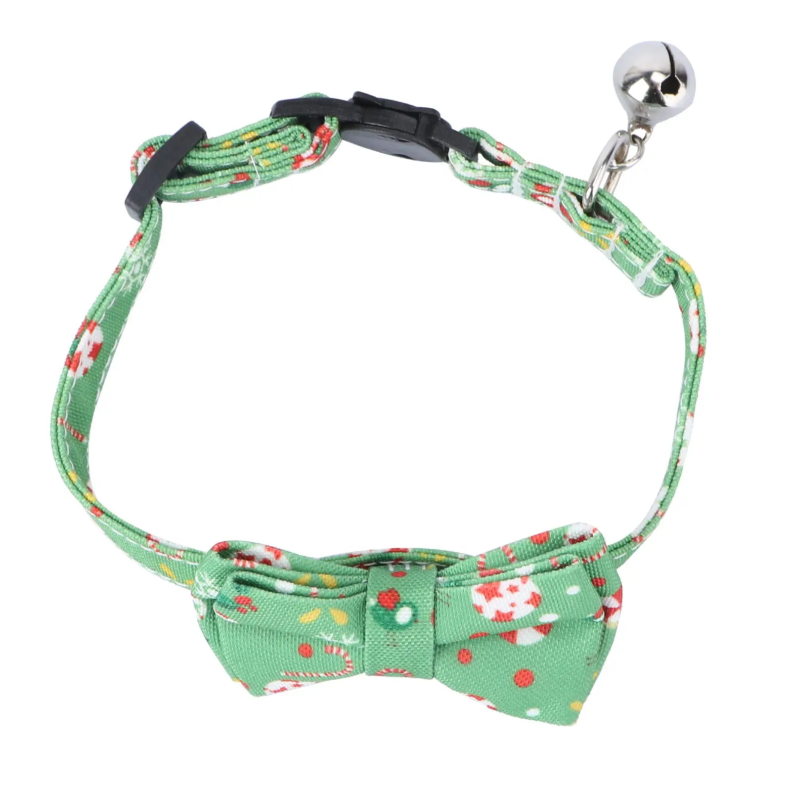 

Christmas Pet Cat Necklace With Bell Cat Necklace Bell Adjustable Bows Bright Color Removable Bowtie Fits Cats