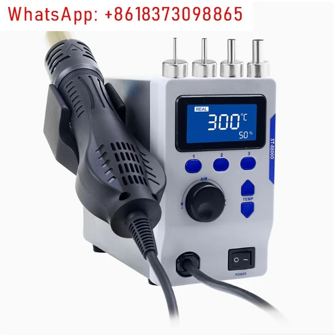 

ST-8800D 800 Вт термофена с цифровым дисплеем, паяльная станция BGA, объем воздуха, антистатическая ремонтная станция для распайки, 110 В/220 В