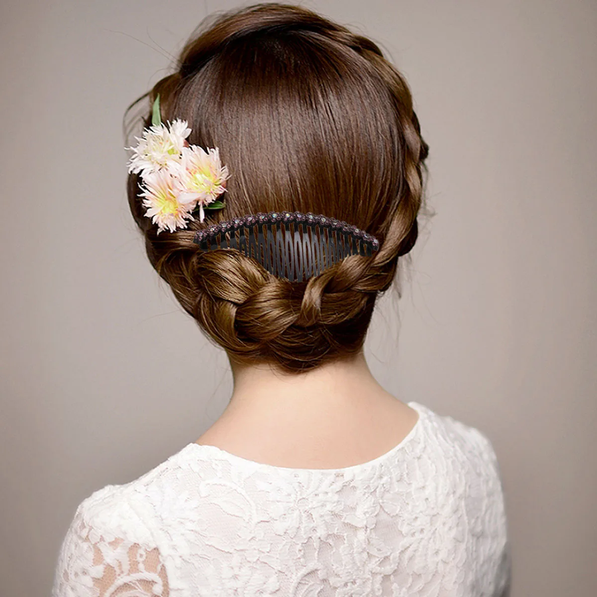 

2pcs Plum Comb Bridal Headdress Wedding Accessories Party Headpiece Japanese Korean Style Purple